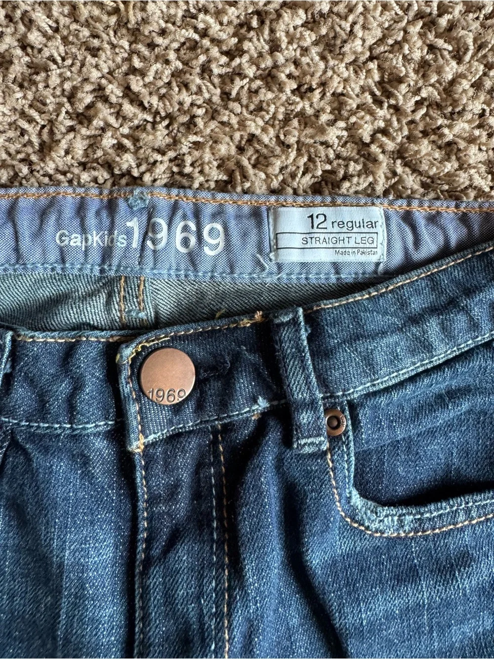 Girls 1969 Gap Dark Blue Stretch straight Jeans